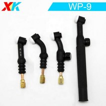 논가스용접기 프라즈마 절단기 용접봉 TIG 용접 WP9 WP9F WP9FV 밸브가 있는 유연한 토치 헤드 공기 냉각 125AMP, WP9F+5PCS