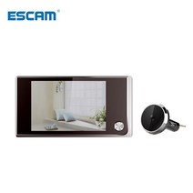 Escam C01 3.5 인치 디지털 LCD 120 도 핍홀 뷰어, 갈색