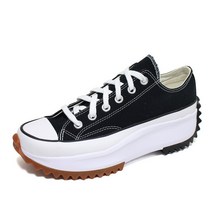 컨버스 런스타 하이크 로우 플랫폼 스니커즈 블랙 캔버스화 168816C