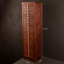 서랍형 보이차 보관함 다크호두 원목 티캐비닛 수납장 선반, 다크호두나무7