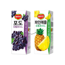 델몬트 드링크팩 2종 190ml 포도 5팩+파인애플 5팩 총10팩
