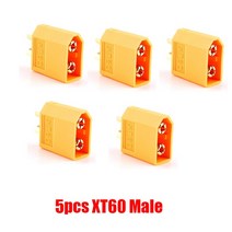2/5/10Pair XT60 XT-60 남성 여성 XT30 XT90 총알 커넥터 플매트 카펫 러그 T RC Lipo 배터리 Rc 드론 비행기 자동차 액세서리, [07] 5pcs XT60 Male, 07 5pcs XT60 Male