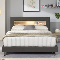 라디아 LED 평상형침대 SS+가성비독립쿠션 40T FM라텍스 매트리, 단품
