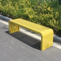 3인용 4인용 공원벤치 야외 벤치 의자 공공좌석 휴식용 레저용 정원용 광장용, 100x40x45 옐로우