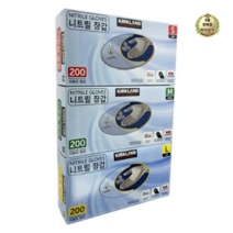 니트릴장갑 200매 위생장갑 라텍스 일회용 코스트코, 12세트, 사이즈M:200매