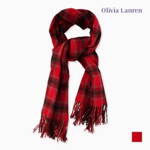[올리비아로렌] 레드 체크 머플러VYBXFVW9411