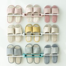 할메이드 욕실 슬리퍼 실내화 욕실화 걸이 꽂이 거치대 정리대, 그레이