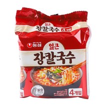 멀티팩 농심 얼큰장칼국수 103g 4입 봉지라면 사무실 회사 직장 학생 간식 식사대용 시원한국물, 단품