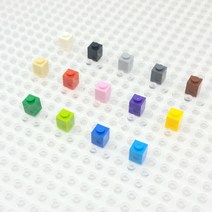 요고요 레고 호환 부품 커스텀 벌크 브릭 블럭 타일 플레이트 100G 소포장 패키지, [브릭 1 x 1] 파란색 100G