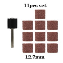전기 벨트 샌더 11/102pcs 샌딩 드럼 키트 그릿 80 120 180 미니 앵글 그라인더 맨드 렐 용 Dremel 슬리브 밴드, [03] 180, [01] 11pcs