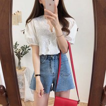 프라랑 그레이스 펀칭 블라우스