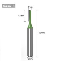 6mm 라우터 비트 조각 커터 밀링 라우터 생크 단일 스트레이트 우드 protable 신뢰할 수있는 유용한 실용적인 목공 트리머 비트, 3mm, 01 3mm