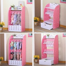 강아지 고양이 옷장 반려견 용품 산책 옷 정리 옷걸이, 흰색 + 단일  + 서랍 헬로키티
