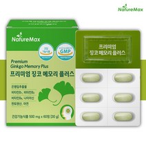 은행잎추출물 징코플러스 혈액순환 영양제 뇌 기억력 혈행 개선 도움 약8주분, 1세트