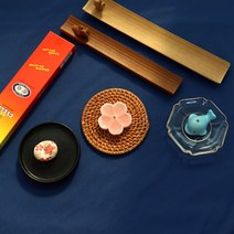 세라믹 인센스 스틱 홀더 트레이 도자기 자개 챔버 꽃잎 꽃모양 동물 향받침대 향피우기 거치대, 벚꽃홀더