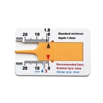 1pc 0 - 20mm 자동 타이어 트레드 깊이 게이지 캘리퍼스 타이어 휠 측정기 타이어 두께 감지 깊이 게이지 도구, 검은색