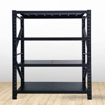 파렛트랙 창고선반렉 파레트랙 고릴라랙 조립식앵글, 상세이페이지 참고, 길이105폭40높이200라이트블랙4단부착프레임