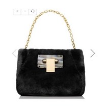 토리버치 Tory Burch FUN FUR 블랙 양가죽 클러치 550 시그니처 핸드백
