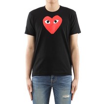 꼼데가르송 [꼼데가르송] (P1T112 01) 남성 빅 레드하트 반팔 티셔츠