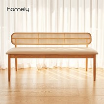 홈리 데일리 라탄 벤치 식탁의자 3인, 내추럴(MH00009)