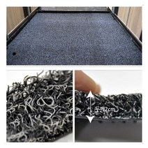 DIY코일매트 현관매트 롤매트 미끄럼방지 매트, 프리미엄 투톤 코일롤매트/블랙+그레이120x1cm, 1개
