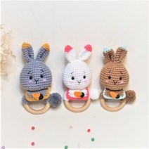 2023 아기토끼 딸랑이 [DIY] / 출산선물 딸랑이장난감 손뜨개딸랑이 토끼딸랑이 아기장난감 딸랑이 손뜨개인형, 튜울립에티모레드코바늘4/0호, ( B)고급크라프트상자(분리형), 그레이