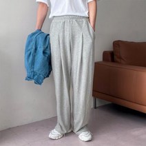 [바보사랑] 남자 오버사이즈 루즈핏 투턱 주름 밴딩 팬츠