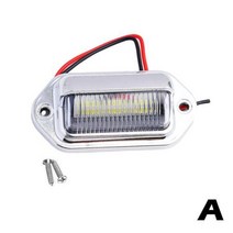 오토바이 트레일러 캐리어 6 LED 자동차 번호판 태그 조명 램프 어셈블리 SUV 트럭 밴 Ta C2T9 용 슈퍼 브라이트 라이트 12 피스, 없음, 1pc