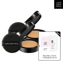 정샘물 에센셜 스킨 누더 롱웨어 쿠션 리필2개+톤업선 베이스 샤셰2EA + 물크림, 02 라이트