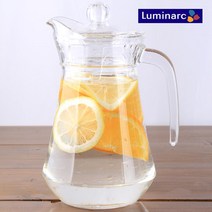 프랑스직수입 카페 유리물병 (1L/1.3L) 국민 카페물병 루미낙 업소용 홈 인테리어 물병 뱅쇼 샹그리아병 레몬물병 그립손잡이 유리물병, 1.3L 유리물병