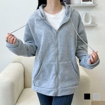 안드라 여자 오버핏 기모 후드집업 점퍼 SD-220948 여성 캐주얼 아우터 점퍼