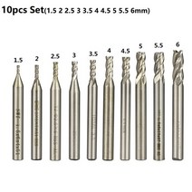 밀링작업대 드릴링머신 작업대 밀링선반 미니 XCAN HSS 밀링 커터 4 플루트 1.5-12mm CNC 라우터 비트 나선