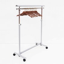 DIY 조립식 튼튼한 철제 파이프 이동식 1단 바지 옷걸이행거 심플 디자인 인테리어 사무실 롱코트 양복걸이, 상단 봉 넓이 1200mm, 화이트