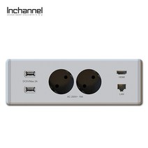 인채널 빌콘 멀티 픽스 LAN HDMI 2구 빌트인콘센트 BBF62 USB 매립형콘센트, B_빌콘 멀티 픽스 2구콘센트/다크그레이_BBF622