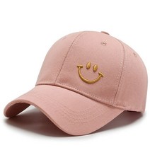 솔리드 야구 모자 여성 여름 썬 스크린 모자 미소 캐릭터 자수 캐주얼 조절 가능한 남성 스냅 백 태양 모자 골프 야구 모자