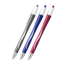 빅 아틀란티스 이그젝트 0.7mm 노크식 볼펜 필기구/문구/컬러펜/펜, 흑색