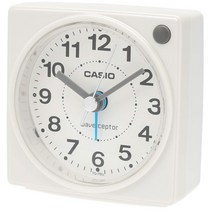 CASIO (카시오) 알람 시계 전파 화이트 아날로그 미니 사이즈 라이트 첨부 TQ-750J-7JF, 상품명참조