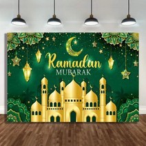 미니스튜디오 사진 배경지 방송 라마담 무바라크 배경 이슬람 Eid al-Fitr 라마단 모스크 파티 장식 스튜디오 소품, 비닐 300x280CM_텍스트 커스텀