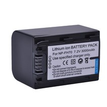 Sony NP-FH70 DCR DVD508 DVD05 HC28 SR300 SR82 용 NP FH70 배터리 3000mAh, 1x Battery