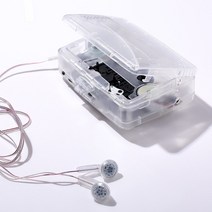투명 워크맨 카세트 플레이어 복고풍 레트로 빈티지 감성 옛날 Walkman 플레이어라디오 포함 신품 미개봉 신품 미개봉, 라디오와 테이프가 있는 완전히 투명한 Walkma