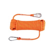 야외 등반 로프 탈출 안전 로프 등반 암벽 등반 내마모성 높은 고도 생명을 구하는 로프 장비 비상 구조 로프, 12mm 직경-100 m, 오렌지