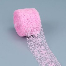 10 야드 레이스 리본 양측 수공예 자수 패브릭 트림 장식 DIY 인형 옷 바느질 공예, 01 Pink