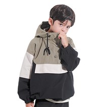 더베이지 주니어 남아 봄 후드 점퍼 데릭 우븐 아노락 B2667 초등학생 아동 바람막이