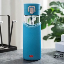 내열 유리 친환경 휴대용 보틀 차물병 티 스포츠 야외 외출 사무직 학생 원터치 물통, 480ml, 6