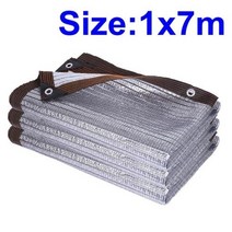 차광막 차양 그늘 알루미늄 호일 자외선 방지 HDPE 음영 그물 정원 Pergola 울타리 식물 양산 야외 수영장 커버 비율, 1x7m