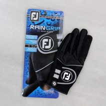 풋조이 레인그립 남성용 한손 골프장갑 블랙 정품, 사이즈 : 22