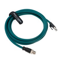 Cognex 산업용 카메라 M12 8 핀 Male to RJ45 차폐 이더넷 케이블 X 코딩 포지션 Cat6a, 02 15 meter