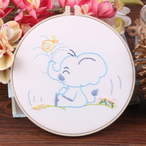 프랑스자수 DIY 패키지, 08 코끼리 15cm, 1개