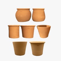 국산 황토 베이지 수제화분 굽토분 5모양 19종 엔틱 토기색 빈티지 숨쉬는화분 내열화분, 5번 꼬깔 소