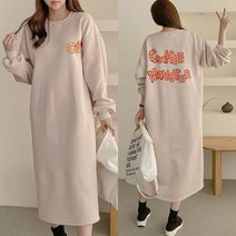 세라제이 루즈핏 쿠키몬스터 기모 롱원피스